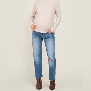 PinkBlush raw hem straight leg maternity jeans size 29